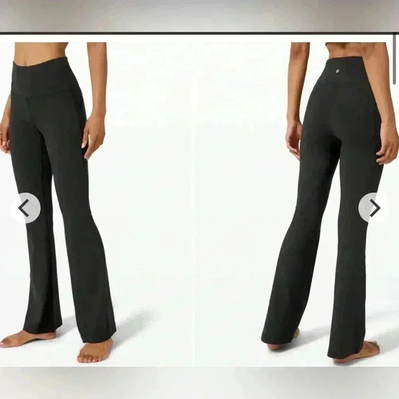 lululemon athletica Pants - Lululemon Black Wide-leg Flare Leggings / Yoga Pants Size 8